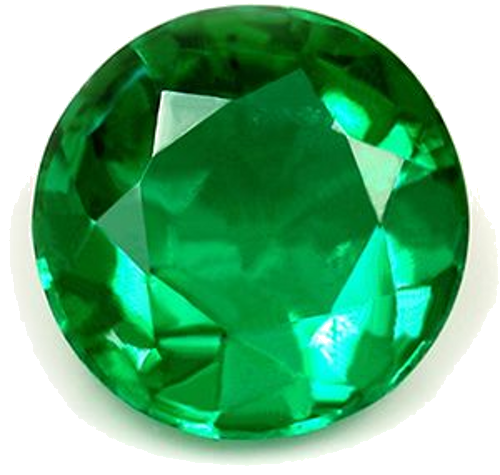 0.39 carat GREEN Round Smaragdas (1)