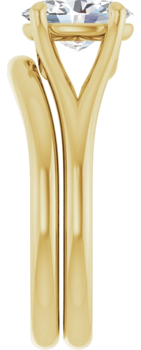 Sužadėtuvių Žiedas „Solitaire“ 10k yellow gold Oval 8mm x 6mm (9)