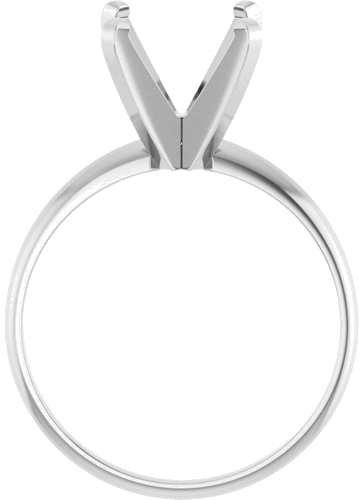 14K White 7 x 7 mm Square Ultra-Lightweight Solitaire Engagement Ring Mounting (2)