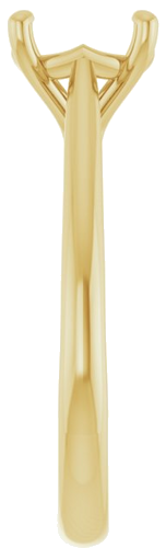 14K Yellow 7 mm Cushion Solitaire Engagement Ring Mounting (4)