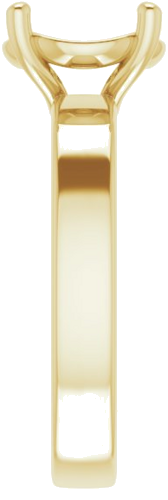 14K Yellow 9 mm Round Solitaire Engagement Ring Mounting (4)