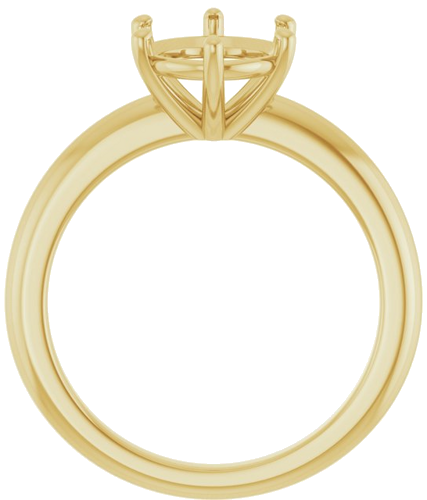 Sužadėtuvių Žiedas 14k yellow gold Oval 10mm x 8mm (2)
