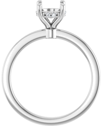 Sužadėtuvių Žiedas „Hidden Halo-Style“ 14k white gold Round 6.5mm (2)