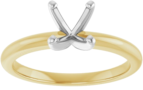 Sužadėtuvių Žiedas 14k yellow/white gold Square 5mm (3)