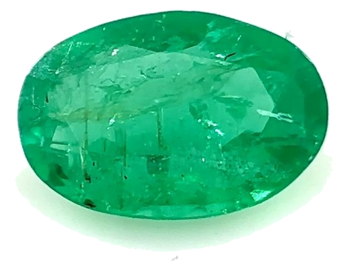 0.62 carat GREEN Oval Smaragdas (1)