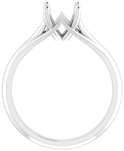 Platinum 7 mm Round Solitaire Engagement Ring Mounting (2)