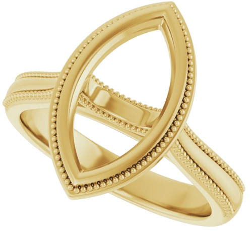 Sužadėtuvių Žiedas „Bezel-Set Solitaire“ 14k yellow gold Marquise 13mm x 6.5mm (5)