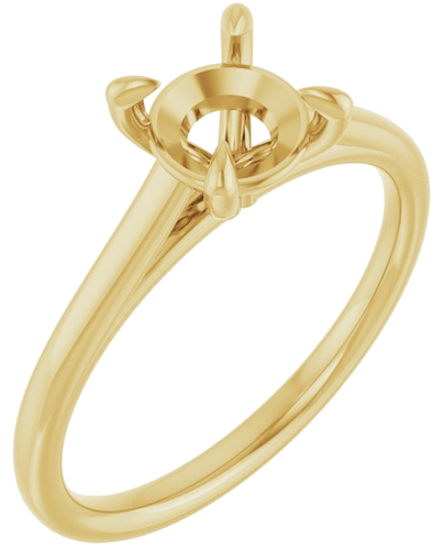 Sužadėtuvių Žiedas „Claw-Prong Solitaire“ 10k yellow gold Round 6.5mm (1)