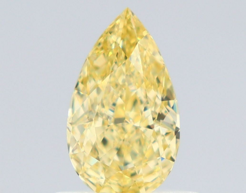 0.6 carat Fancy Intense Yellow-VVS2 Natūralus Pear Deimantas (1)
