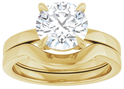 14K Yellow 8.2 mm Round Solitaire Engagement Ring Mounting (8)