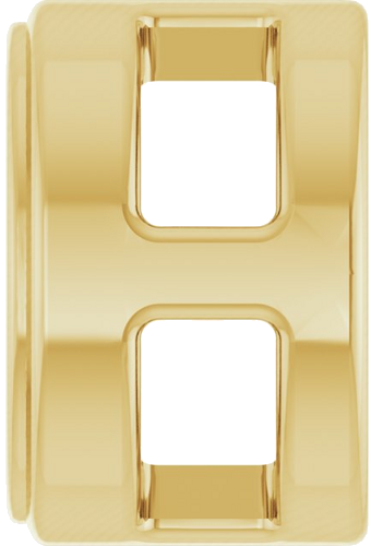 Pakabukas „Oval Bezel-Set Slide“ 14k yellow gold Oval 4mm x 3mm (3)