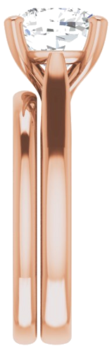 Sužadėtuvių Žiedas „Solitaire“ 585 Rožinis Aukso Cushion 8mm (9)