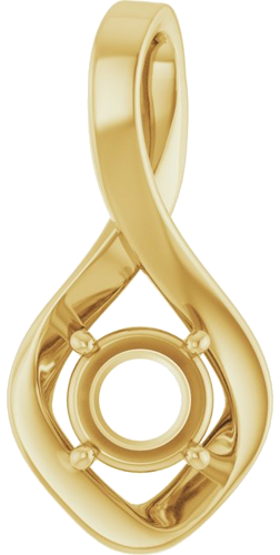 Pakabukas „Infinity-Inspired“ 14k yellow gold Round 5.8mm (1)