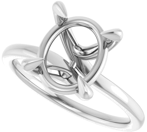 Sužadėtuvių Žiedas 18k white gold Oval 11mm x 9mm (5)
