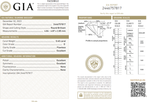 0.40 ct. Круглый бриллиант D-FL Excellent Cut (3EX) (2)