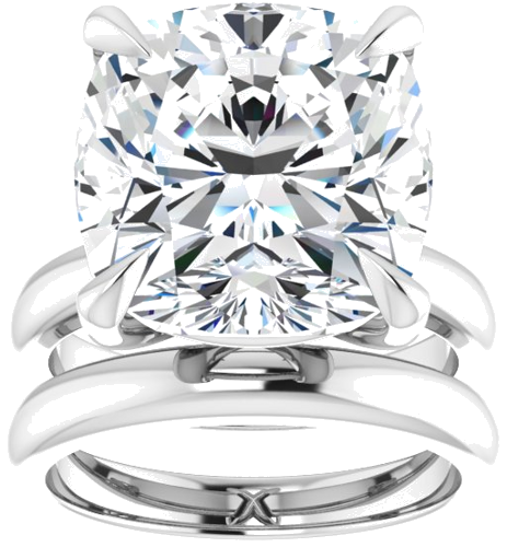 Sužadėtuvių Žiedas „Claw-Prong Solitaire“ 925 Sidabro Cushion 13mm (8)