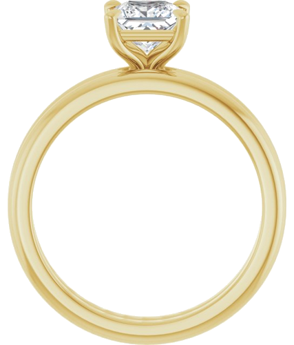 Sužadėtuvių Žiedas „Claw-Prong“ 14k yellow gold Square 5mm (7)