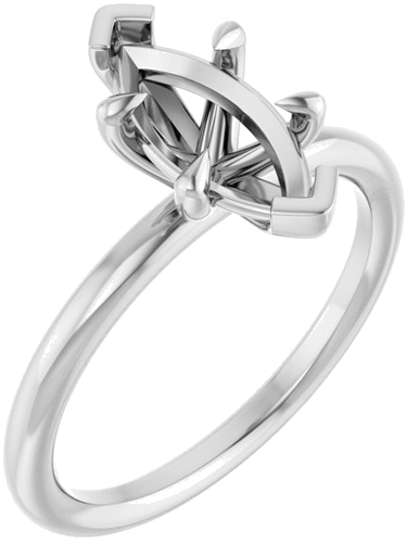 Sužadėtuvių Žiedas „Claw-Prong Solitaire“ 14k white gold Marquise 11mm x 5.5mm (1)
