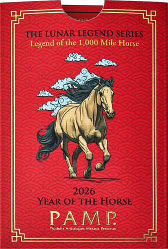 1 oz колекционерски инвестиционен златен кюлчe Година на Коня PAMP (6)