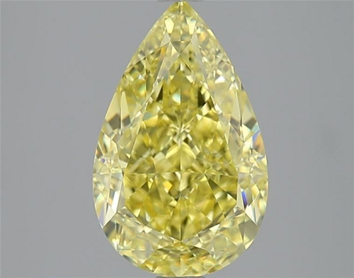 3.06 carat Fancy Intense Yellow-VS1 Natūralus Pear Deimantas (1)
