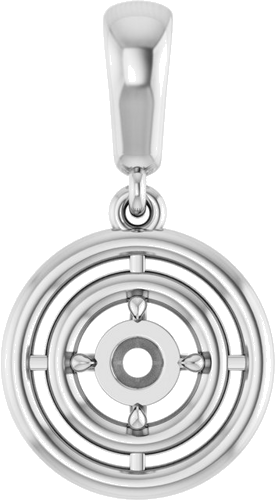 Pakabukas „Solitaire“ 10k white gold Round 4.4mm (1)