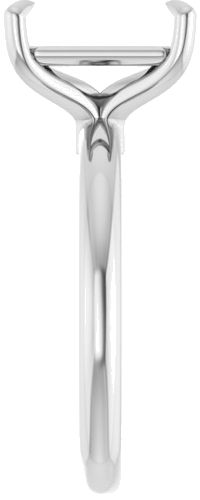 Sužadėtuvių Žiedas „Claw-Prong Euro Shank“ 14k white gold Emerald 10mm x 7mm (4)