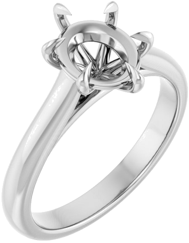 Sužadėtuvių Žiedas „Claw-Prong“ 14k white gold Oval 9mm x 7mm (1)