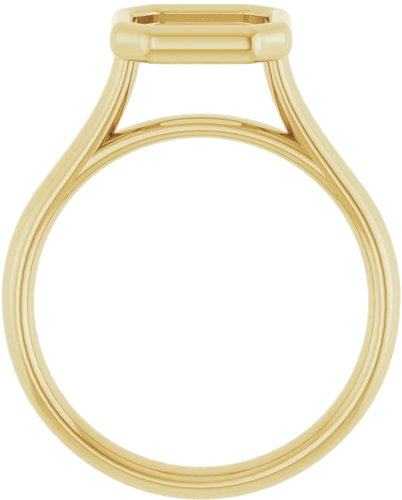 Sužadėtuvių Žiedas „Bezel-Set Solitaire“ 14k yellow gold Asscher 7mm (2)