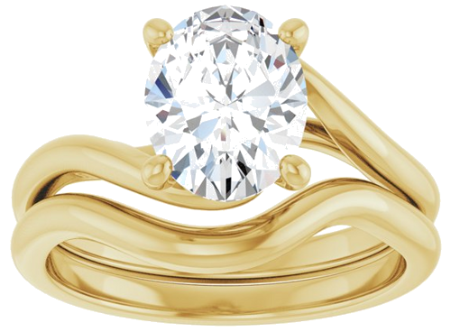 Sužadėtuvių Žiedas „Bypass“ 14k yellow gold Oval 9mm x 7mm (8)