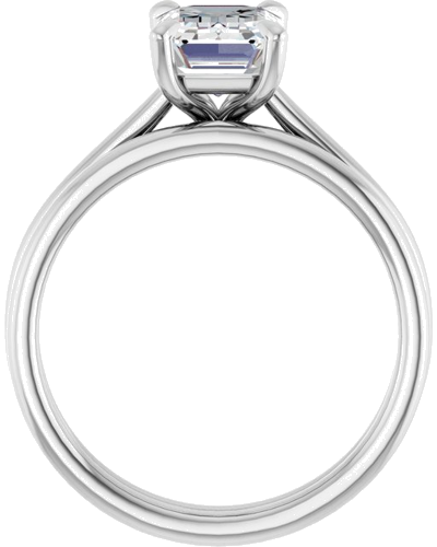 Sužadėtuvių Žiedas „Solitaire“ 950 Platinos Emerald 8mm x 6mm (7)