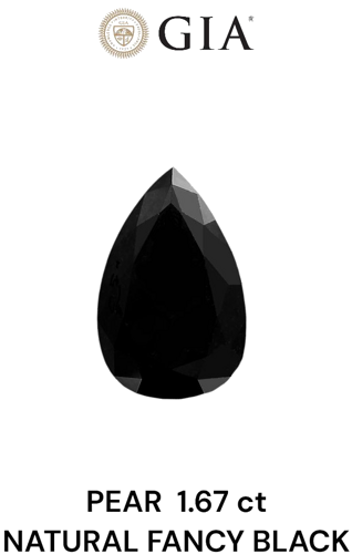 1.67 carat Fancy Dark Gray-VVS2 Natūralus Pear Deimantas (1)