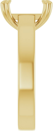 Sužadėtuvių Žiedas „Solitaire“ 417 Geltonojo Aukso Emerald 9mm x 7mm (4)