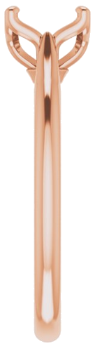 14K Rose  7 mm Round Solitaire Engagement Ring Mounting (4)