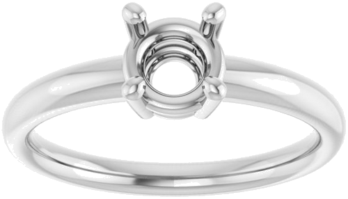 Sužadėtuvių Žiedas „Solitaire“ 14k white gold Round 5.8mm (3)