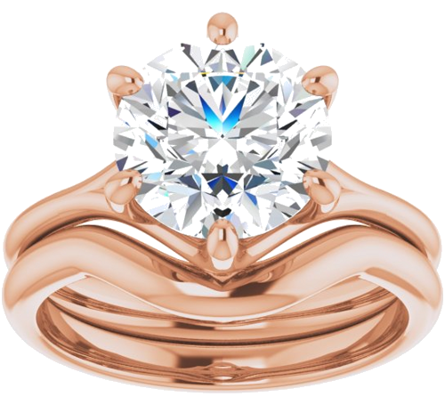 Sužadėtuvių Žiedas „Solitaire“ 585 Rožinis Aukso Round 9mm (8)