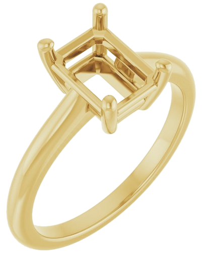 Sužadėtuvių Žiedas „V-End Prong“ 14k yellow gold Emerald 8mm x 6mm (1)