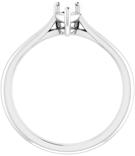 Sužadėtuvių Žiedas „Solitaire“ 14k white gold Pear 6mm x 4mm (2)