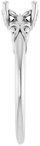 Sužadėtuvių Žiedas „Solitaire“ 14k white gold Round 6.5mm (4)