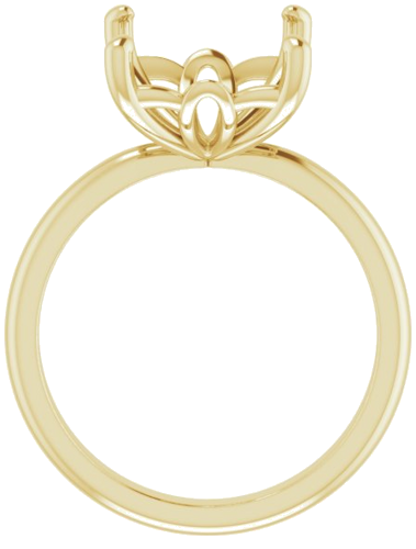 Sužadėtuvių Žiedas „Solitaire“ 417 Geltonojo Aukso Emerald 12mm x 10mm (2)