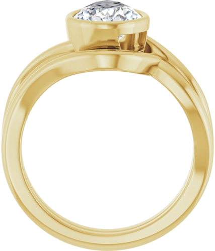Sužadėtuvių Žiedas „Bezel-Set“ 14k yellow gold Pear 11.5mm x 7mm (7)