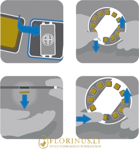 10 x 1 g Gold Seed (Multidisc) Investment gold bars Argor-Heraeus (3)