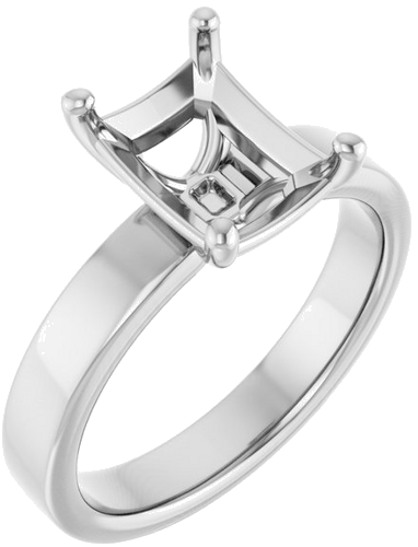 Sužadėtuvių Žiedas „Solitaire“ 10k white gold Emerald 9mm x 7mm (1)