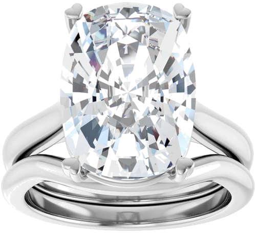 Sužadėtuvių Žiedas „Hearts on Top™“ 14k white gold Elongated Cushion 14mm x 10mm (8)