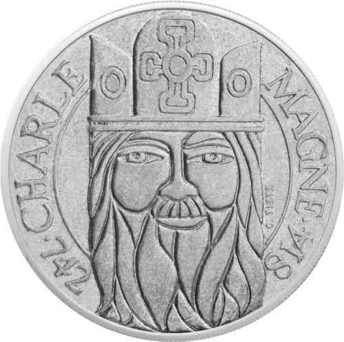 100 Francs Charlemagne 1990 France Silver Coin (1)