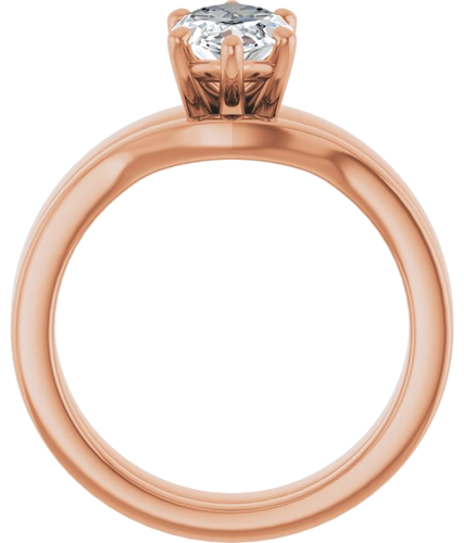 Sužadėtuvių Žiedas 14k rose gold Marquise 12mm x 6mm (7)