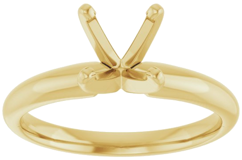 Sužadėtuvių Žiedas „Solitaire“ 14k yellow gold Round 6.6mm x 7.2mm (3)