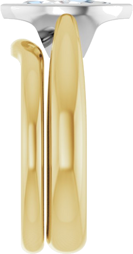 Sužadėtuvių Žiedas „Bezel-Set Solitaire“ 14k yellow/white gold Marquise 11mm x 5.5mm (9)