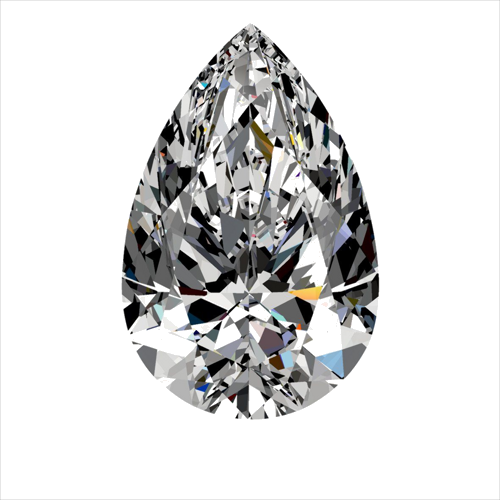 0.52 carat E-VVS1 Natūralus Pear Deimantas (1)