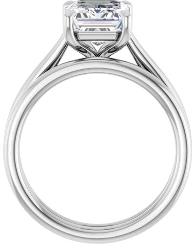 Sužadėtuvių Žiedas „Claw-Pong“ 14k white gold Emerald 9mm x 7mm (7)
