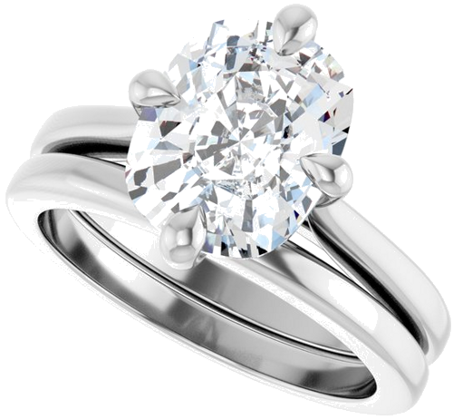 Sužadėtuvių Žiedas „Solitaire“ 925 Sidabro Elongated Cushion 10mm x 8mm (10)